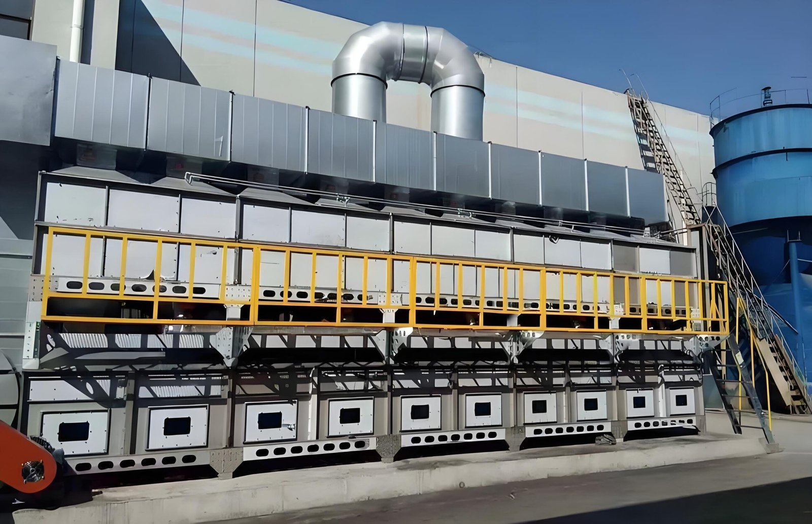 Industrial RTO installation showing equipment scope, ducting and access platforms