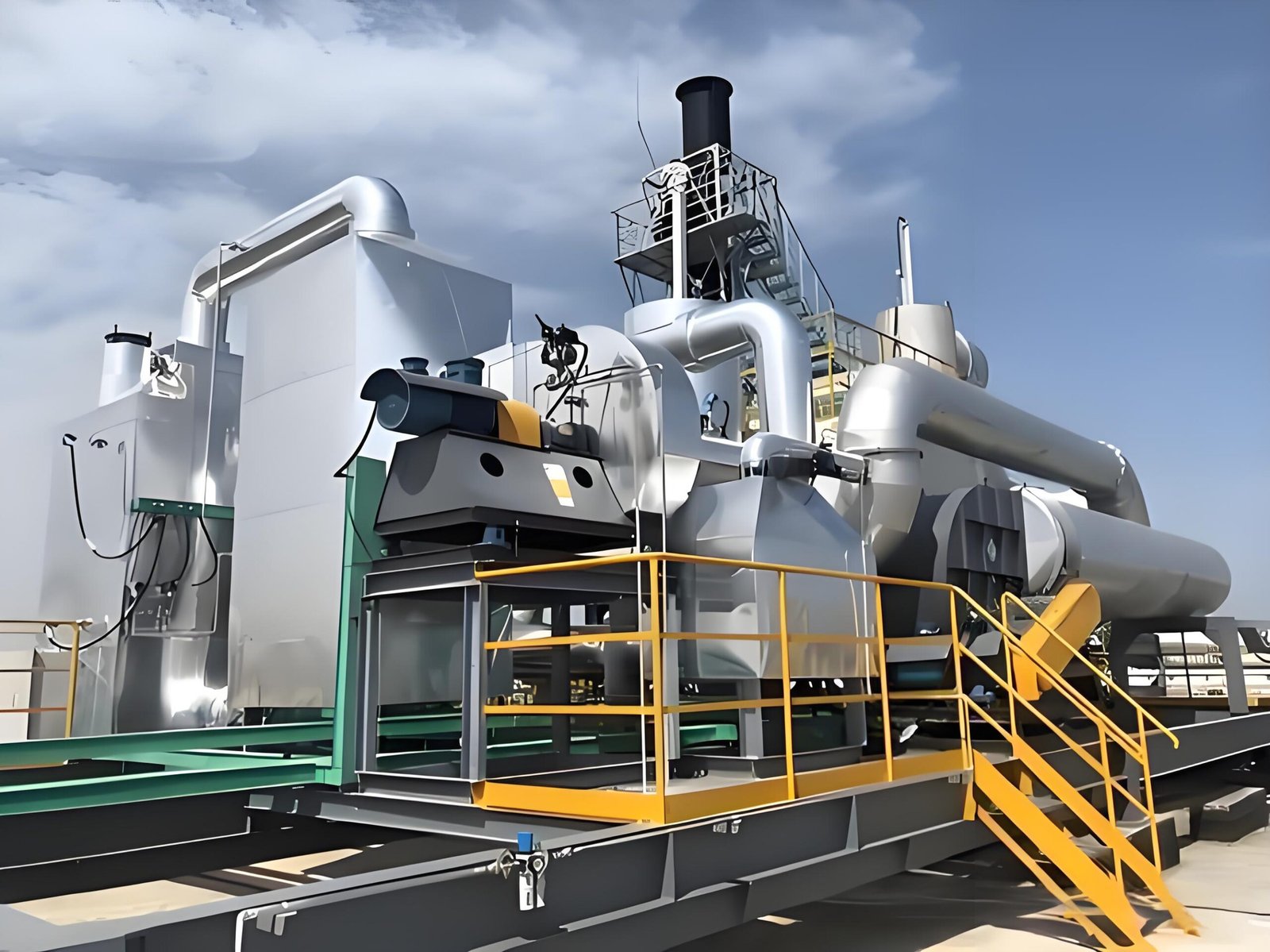 Industrial duct and burner inspection context for checking Rotor RTO temperature and dew-point evidence